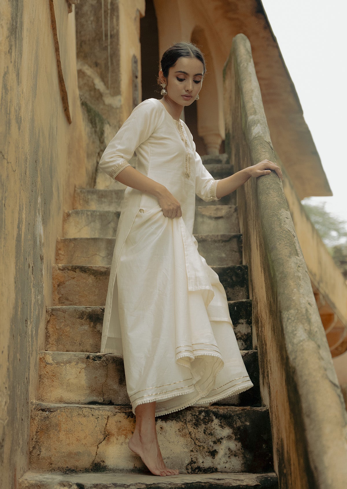 Block printed kurta culottes set by Keva | The Secret Label
